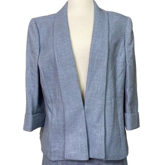 Preston & York Skirt Suit Size 10 Blue - Picture 2 of 9